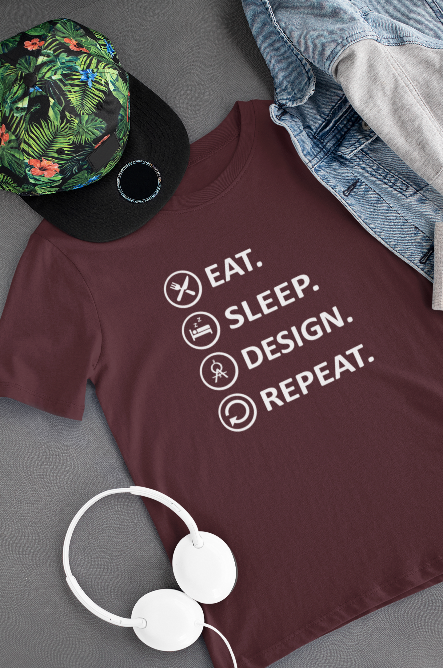 Eat Sleep Design Funny Architect Profession Mens Half Sleeves T-shirt- FunkyTeesClub