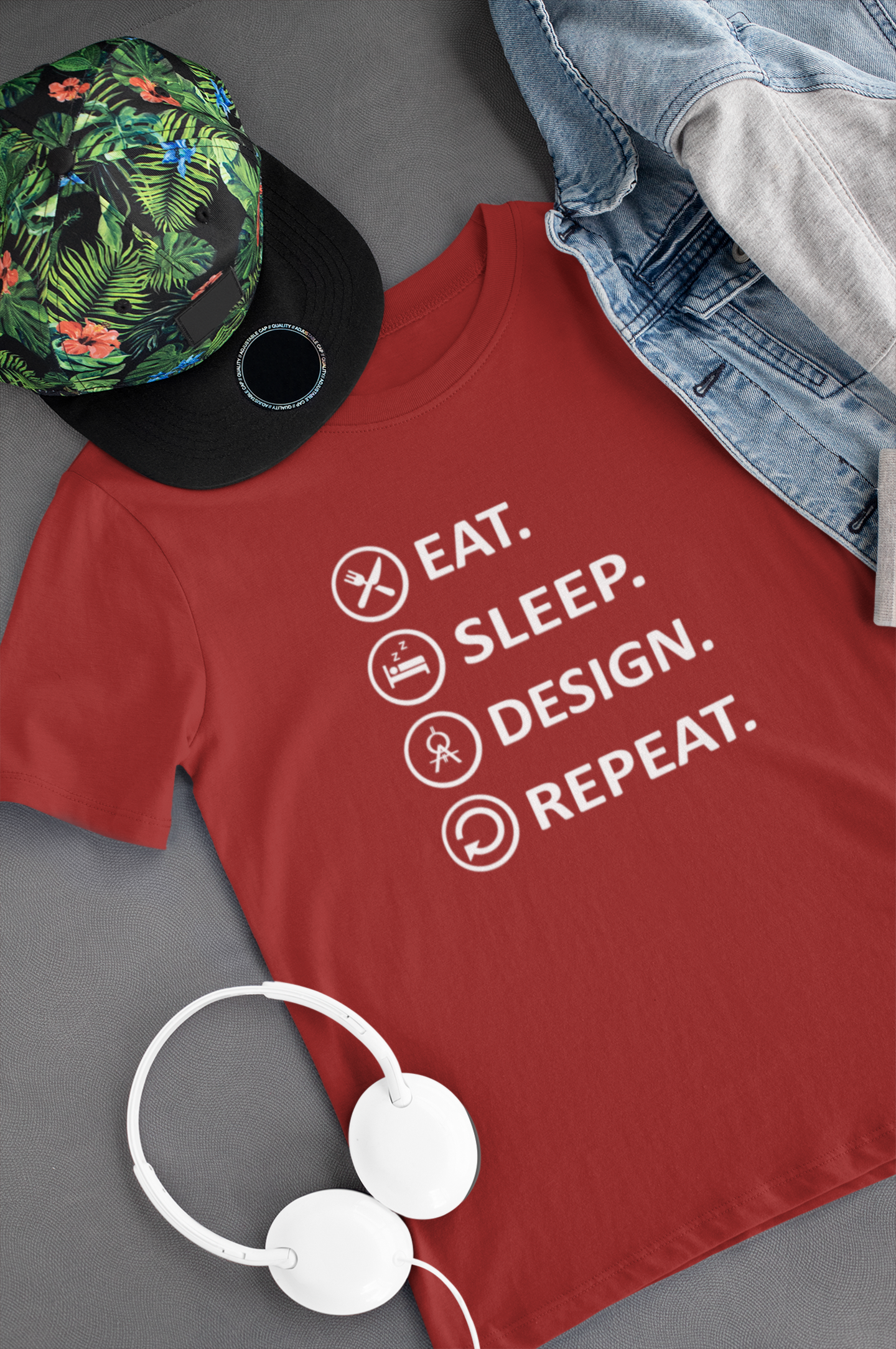 Eat Sleep Design Funny Architect Profession Mens Half Sleeves T-shirt- FunkyTeesClub