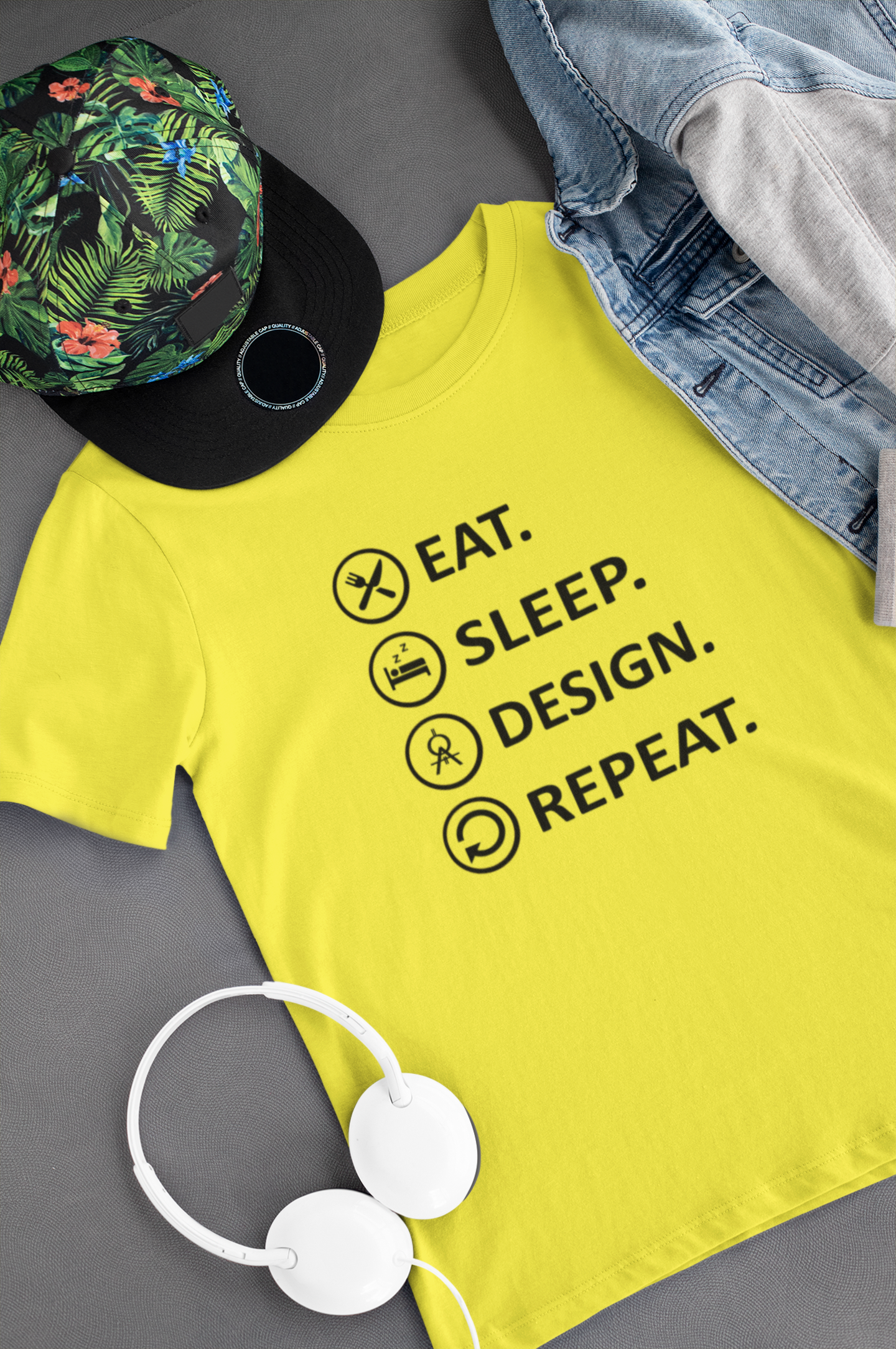 Eat Sleep Design Funny Architect Profession Mens Half Sleeves T-shirt- FunkyTeesClub