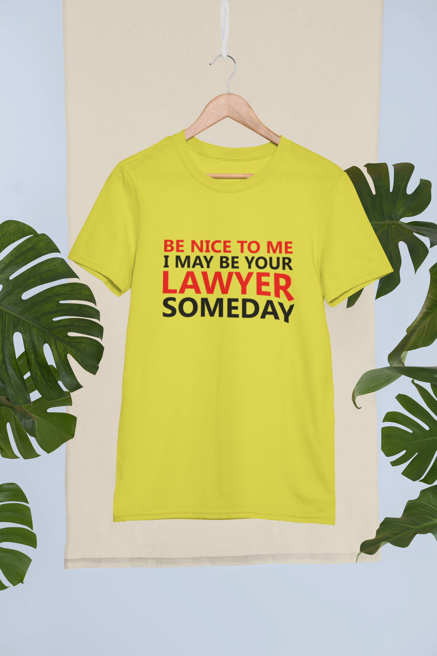 Be Nice To Me Lawyer Mens Half Sleeves T-shirt- FunkyTeesClub