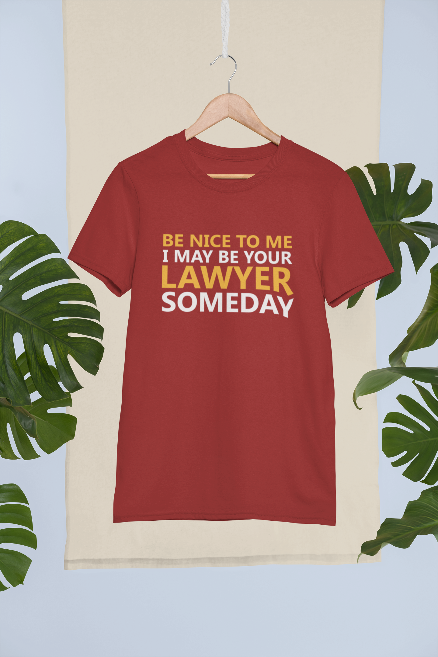 Be Nice To Me Lawyer Mens Half Sleeves T-shirt- FunkyTeesClub