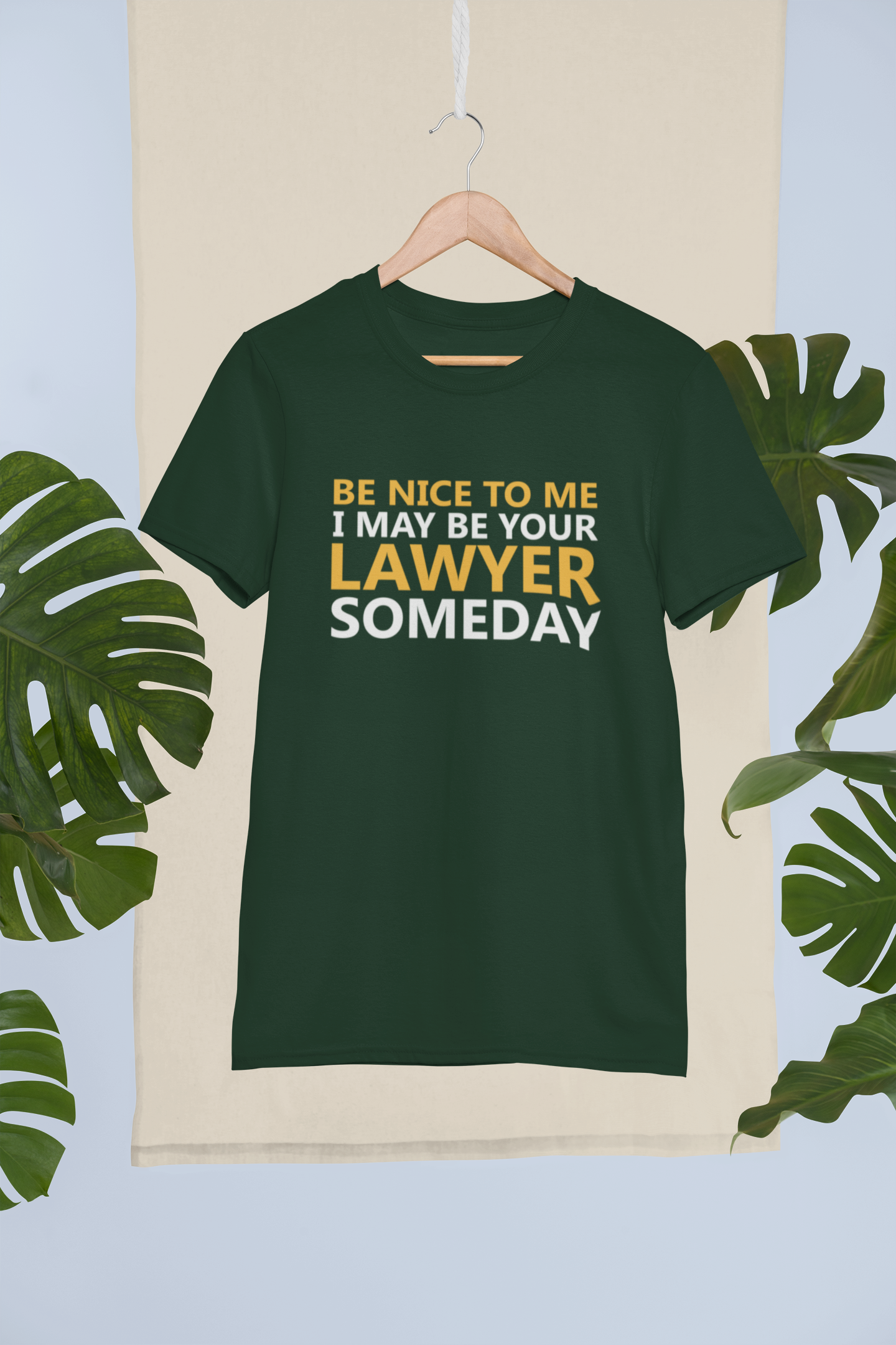 Be Nice To Me Lawyer Mens Half Sleeves T-shirt- FunkyTeesClub