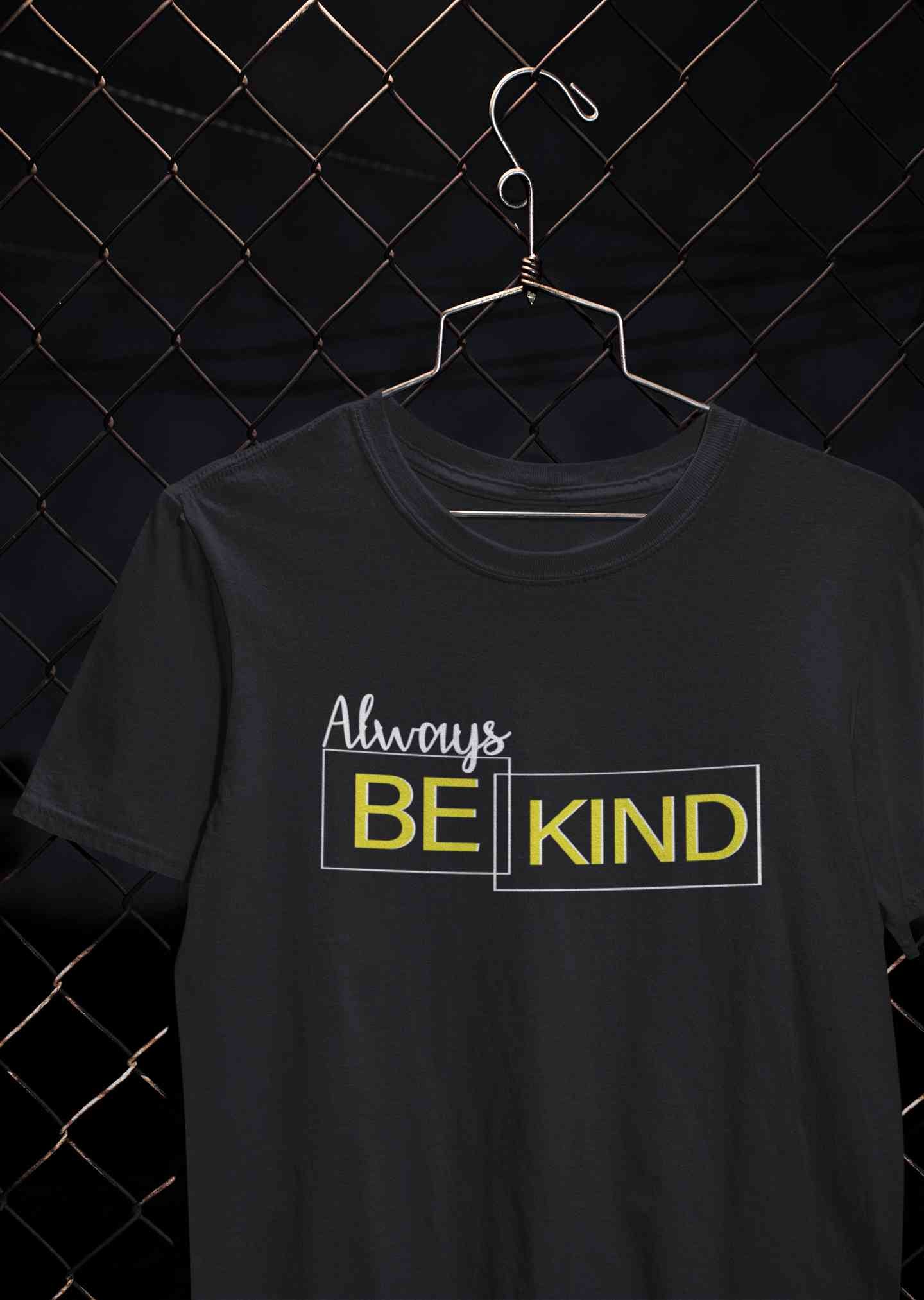 Always Be Kind Typography Mens Half Sleeves T-shirt- FunkyTeesClub