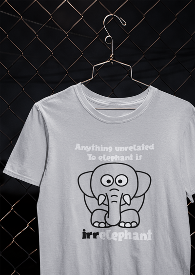 Irrelephant Funny Mens Half Sleeves T-shirt- FunkyTeesClub
