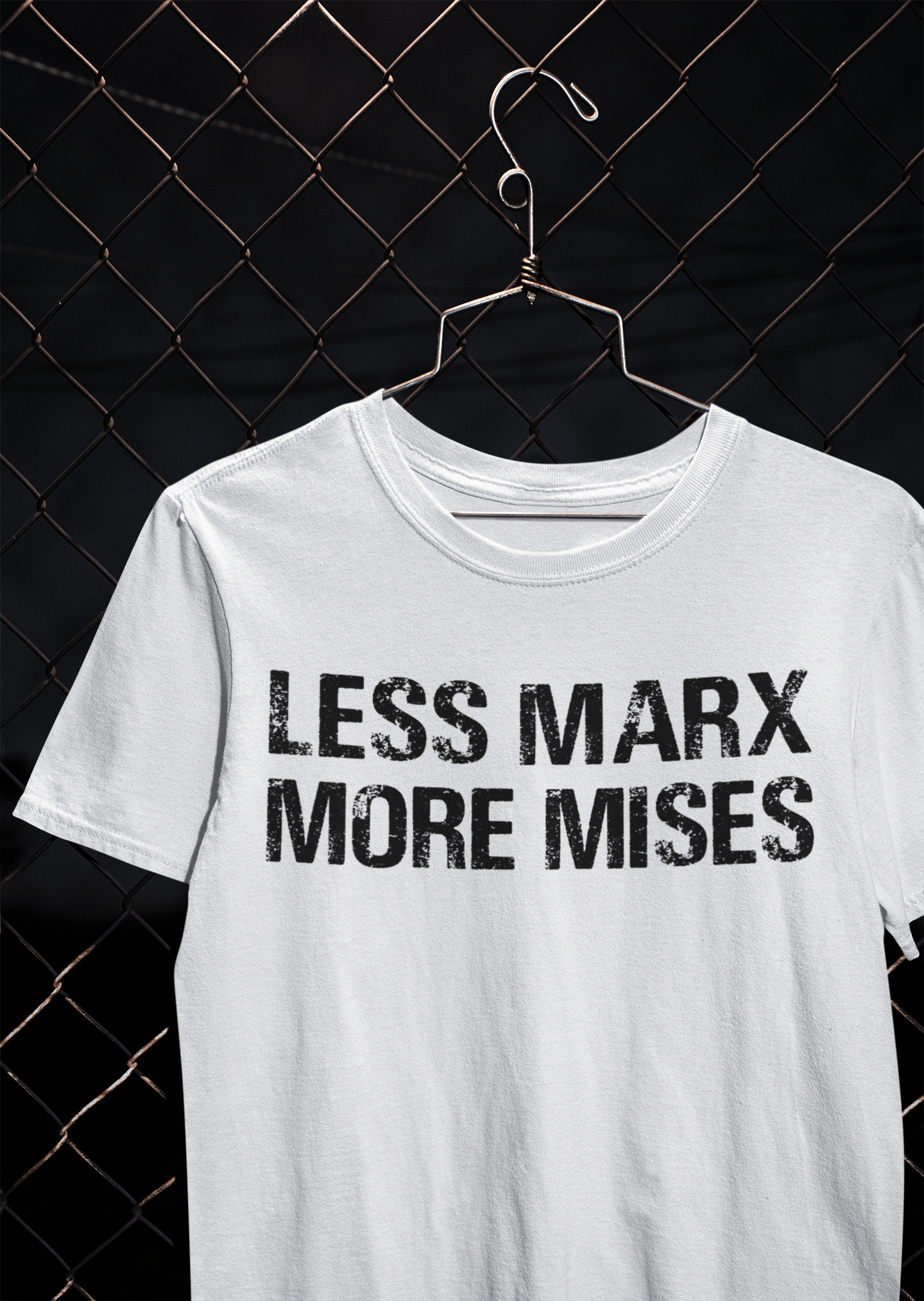 Libertarian Anti Socialist Less Marx More Mises Anti Government Women Half Sleeves T-shirt- FunkyTeesClub