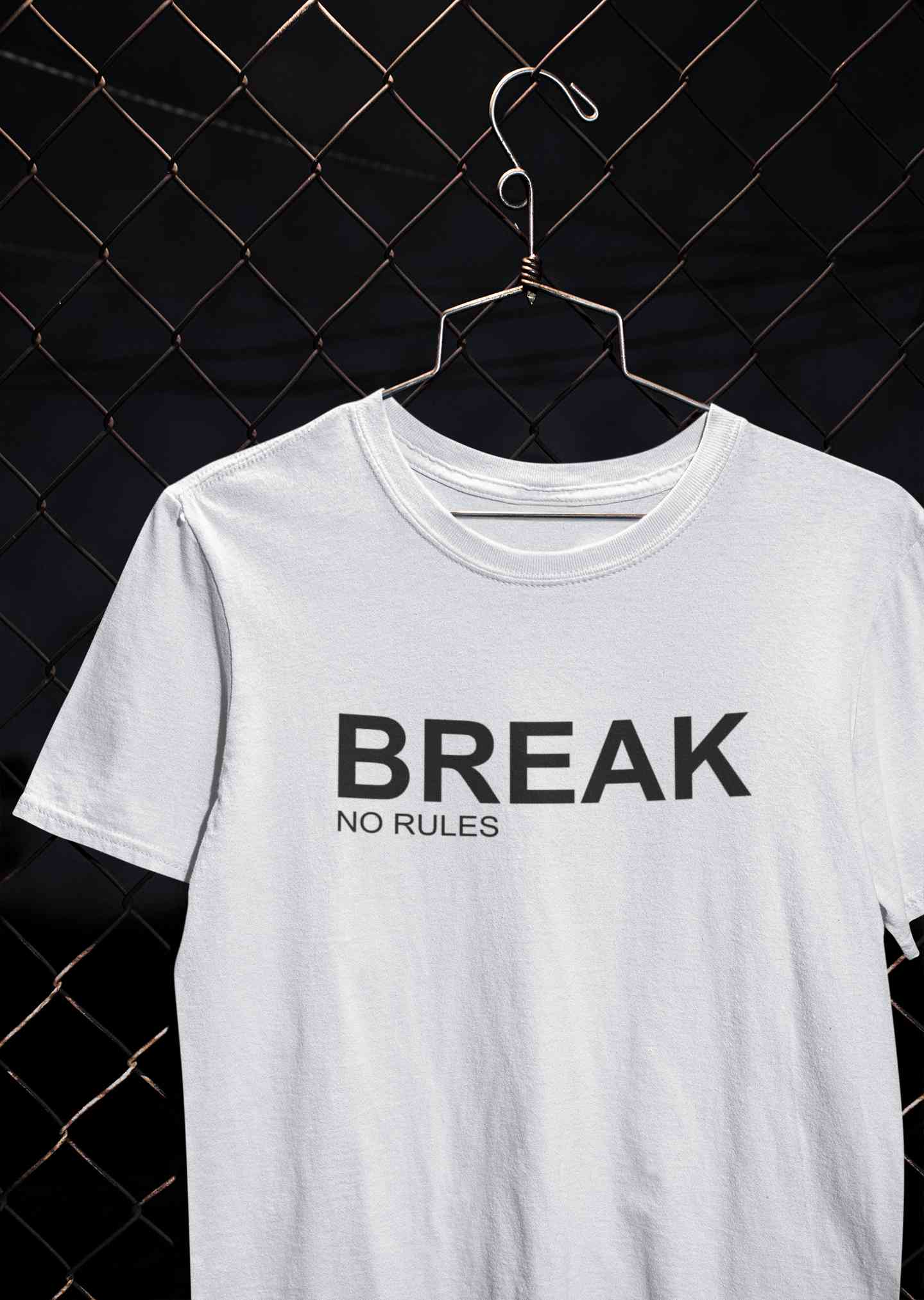 Break No Rules Mens Half Sleeves T-shirt- FunkyTeesClub