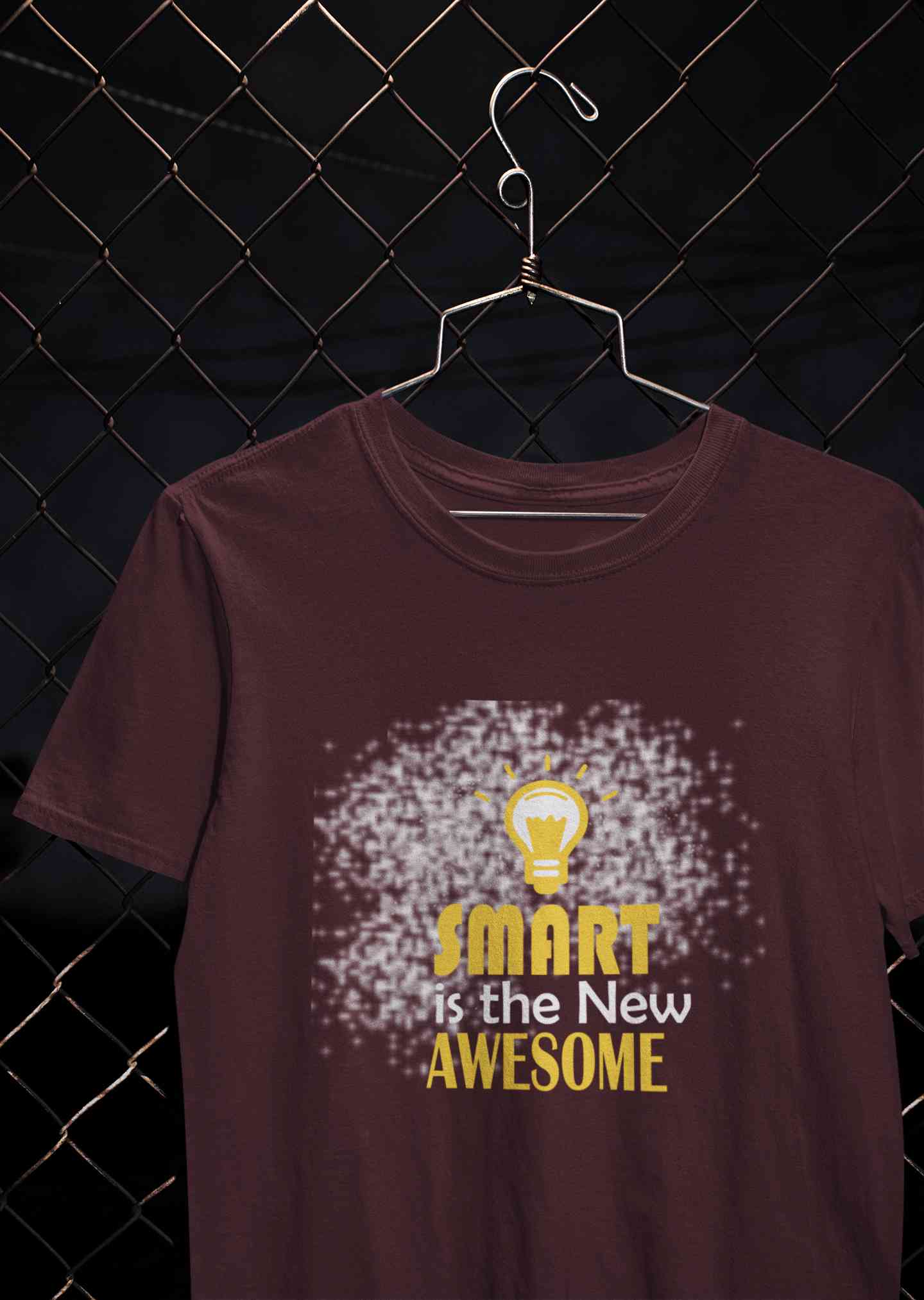 Smart Is Awesome Mens Half Sleeves T-shirt- FunkyTeesClub