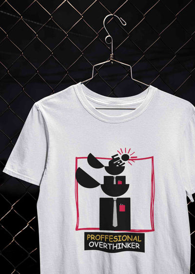 Professional Overthinker Mens Half Sleeves T-shirt- FunkyTeesClub