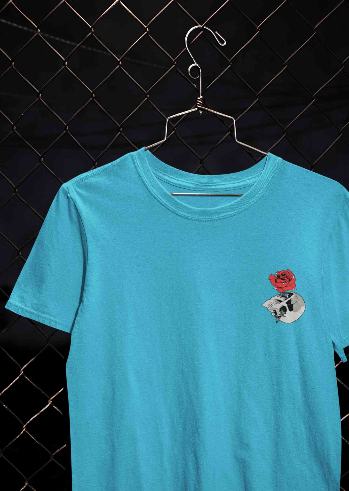 Skull Rose Women Half Sleeves T-shirt- FunkyTeesClub