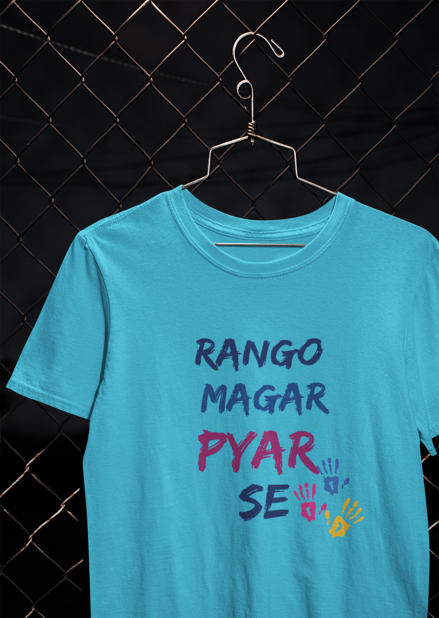 Rango Magar Pyaar Se Holi Mens Half Sleeves T-shirt- FunkyTeesClub