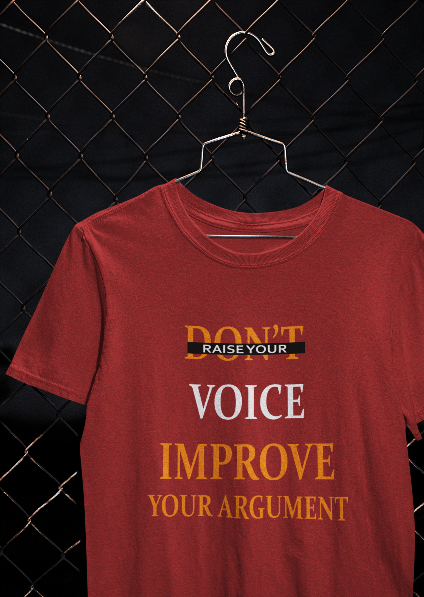 Dont Raise Your Voice Improve Your Argument Lawyer Mens Half Sleeves T-shirt- FunkyTeesClub