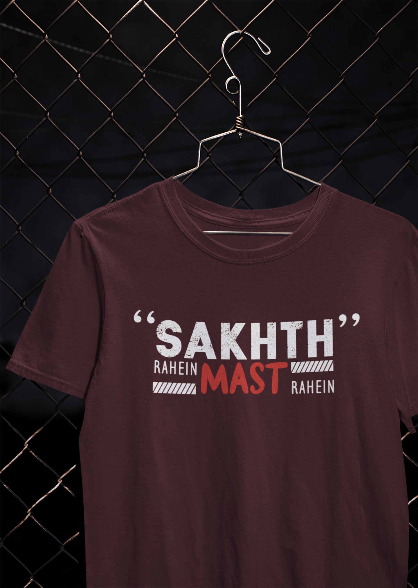 Sakht Rahe Mast Rahe Desi Mens Half Sleeves T-shirt- FunkyTeesClub