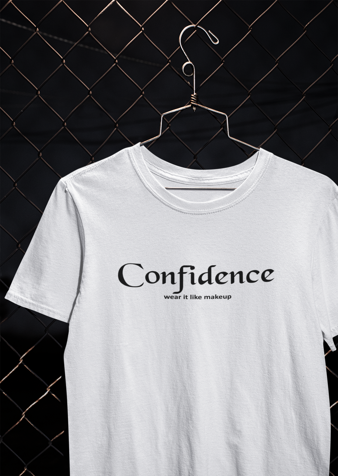 Confidence Wear It Like Makeup Quotes Mens Half Sleeves T-shirt- FunkyTeesClub