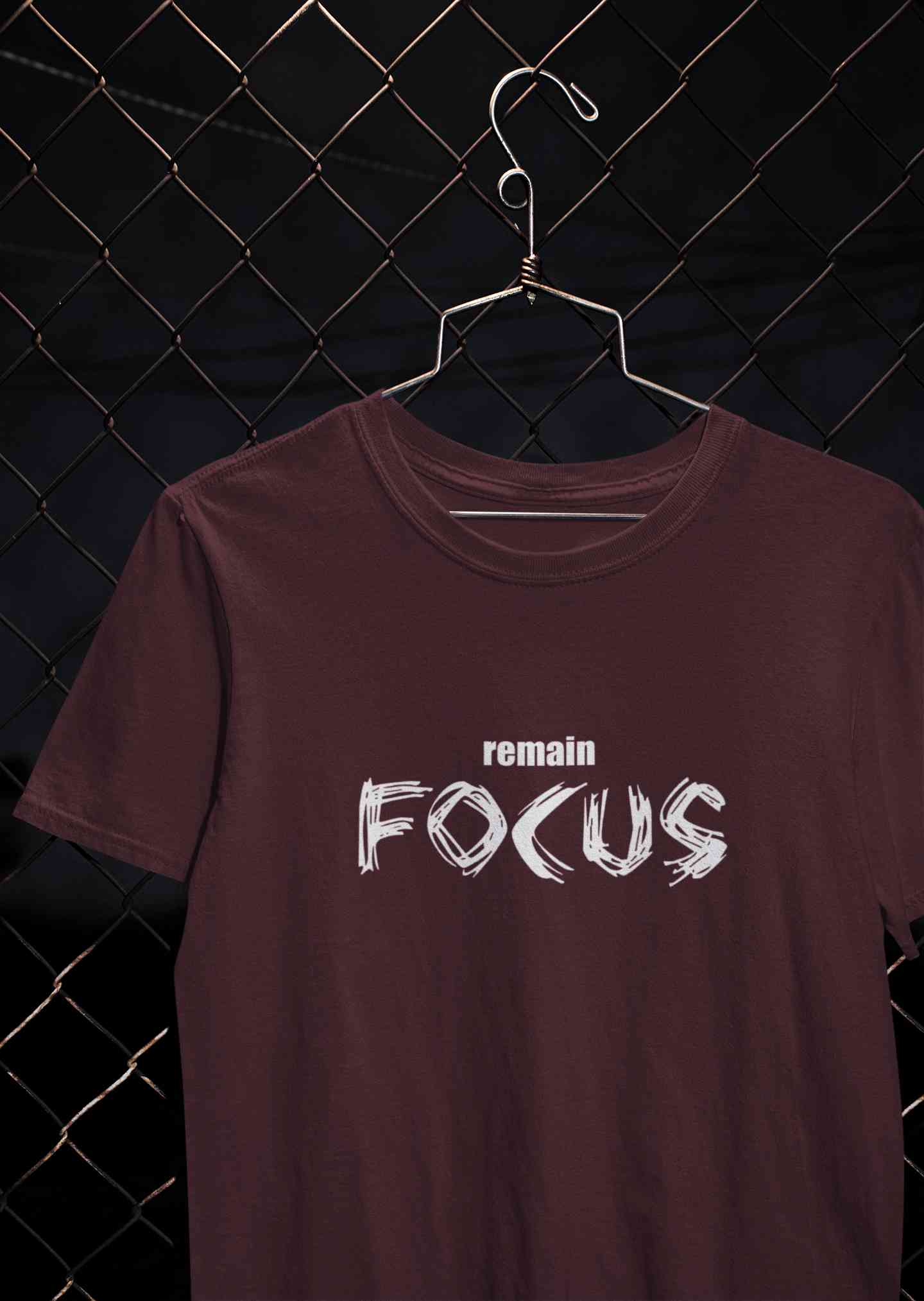 Remain Focus Minimals  Mens Half Sleeves T-shirt- FunkyTeesClub