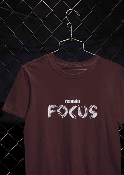 Remain Focus Minimals  Mens Half Sleeves T-shirt- FunkyTeesClub