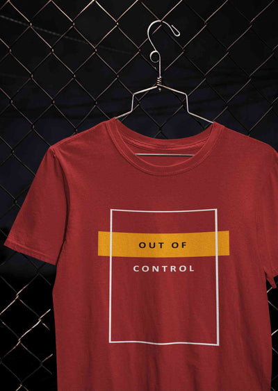 Out Of Control Women Half Sleeves T-shirt- FunkyTeesClub