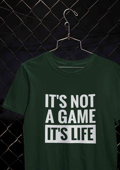 Its Not A Game Its Life Typography Women Half Sleeves T-shirt- FunkyTeesClub