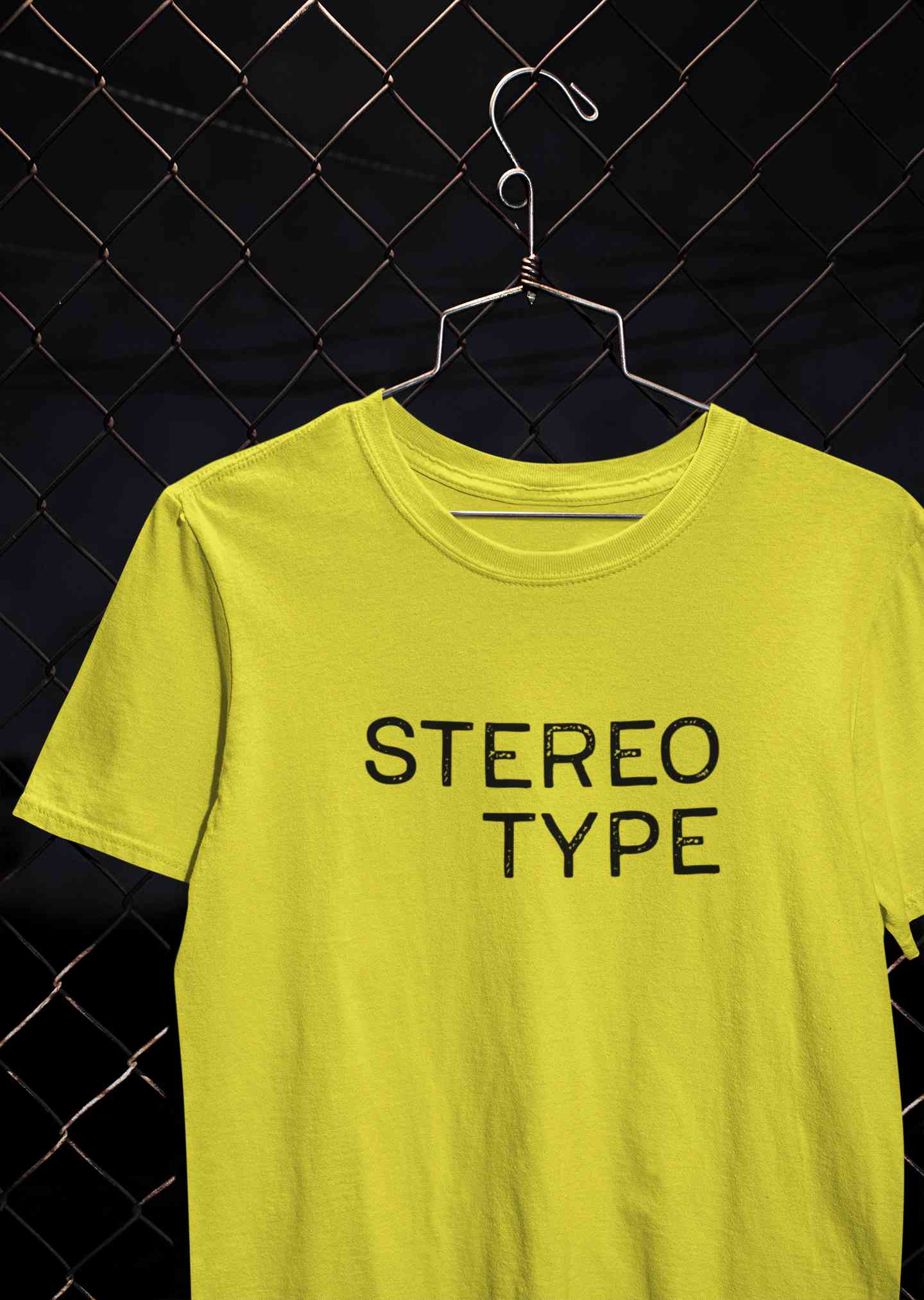 Stereotype Typography Mens Half Sleeves T-shirt- FunkyTeesClub