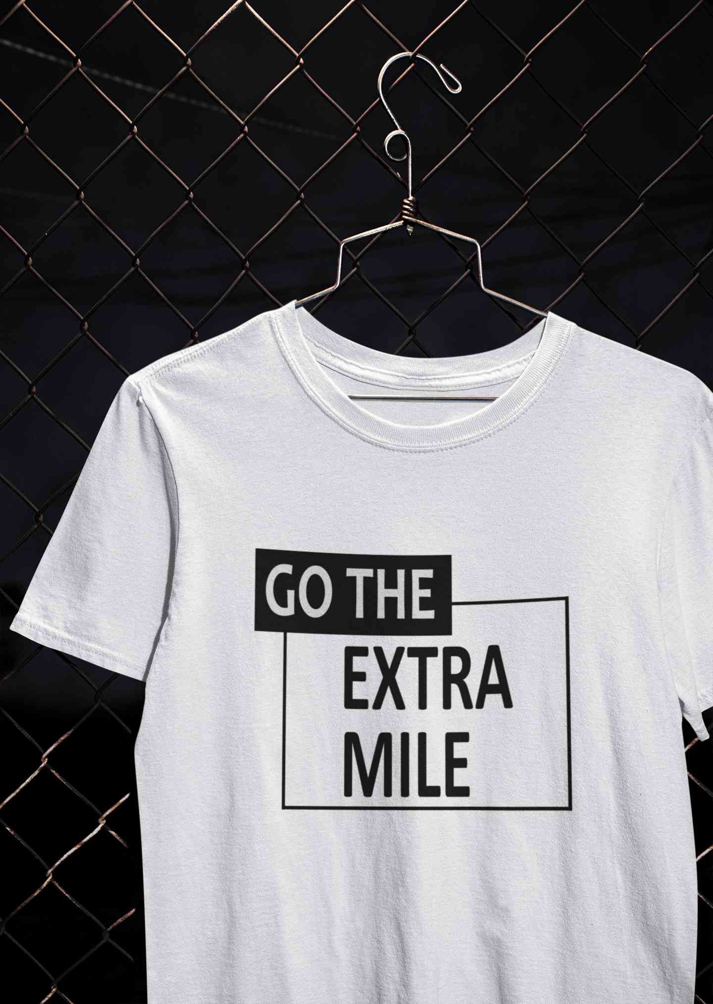 Go The Extra Mile Mens Half Sleeves T-shirt- FunkyTeesClub