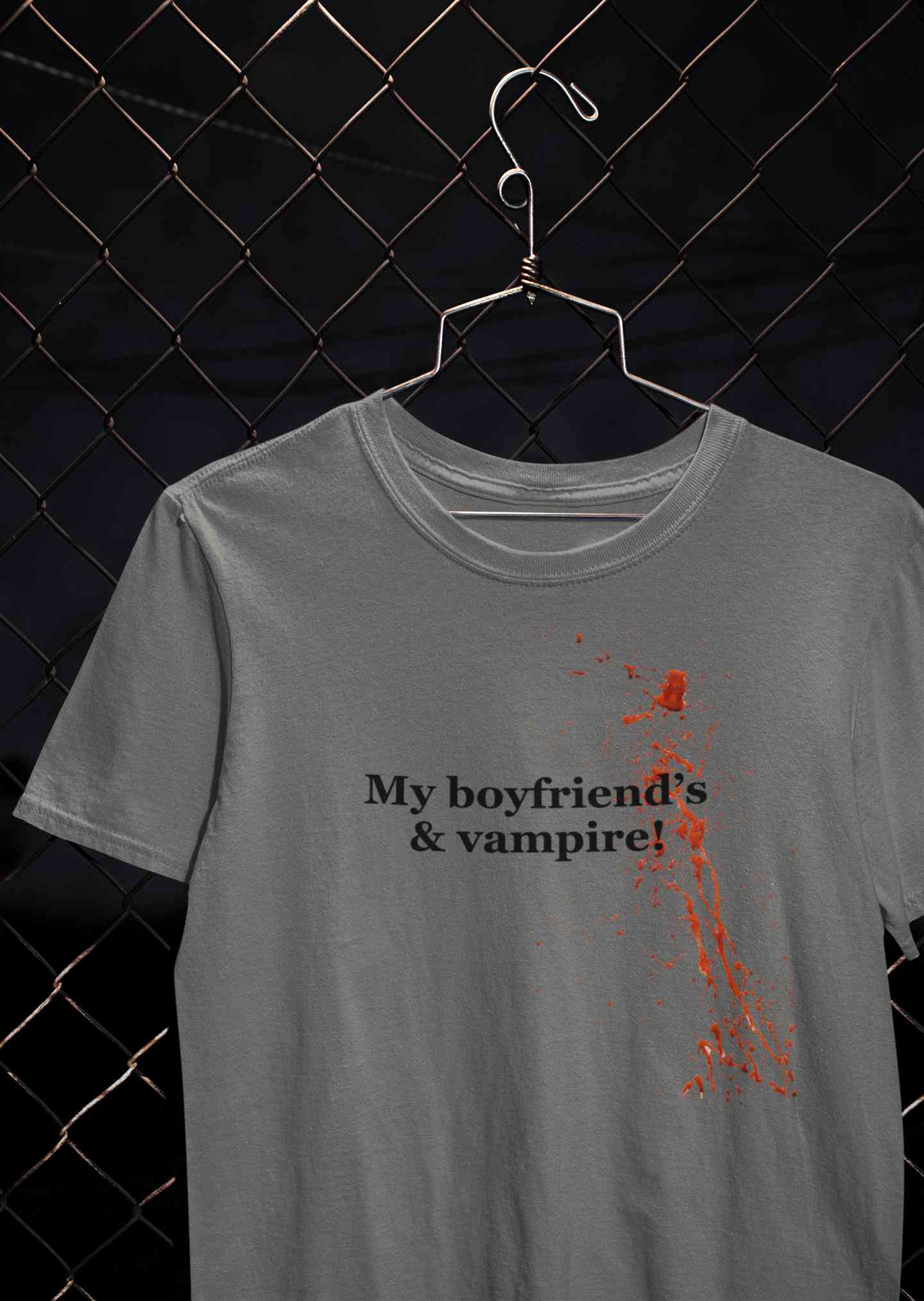 My Boyfriends And Vampire Women Half Sleeves T-shirt- FunkyTeesClub