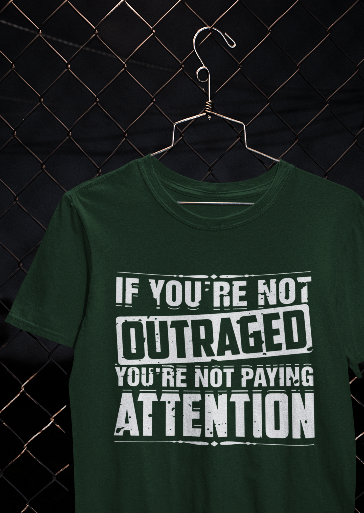 If You Are Not Outraged You Are Not Paying Attention Anti Government Women Half Sleeves T-shirt- FunkyTeesClub