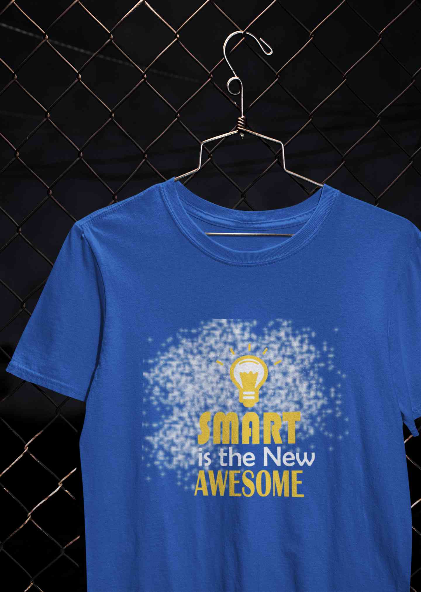 Smart Is Awesome Mens Half Sleeves T-shirt- FunkyTeesClub