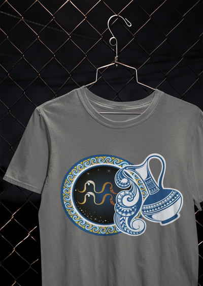 Aquarius Zodiac Sign Women Half Sleeves T-shirt- FunkyTeesClub