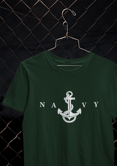 Merchant Navy Mens Half Sleeves T-shirt- FunkyTeesClub