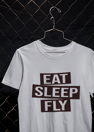 Eat Sleep Fly Pilot Women Half Sleeves T-shirt- FunkyTeesClub