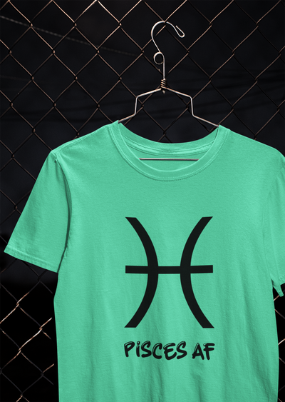 Pisces Zodiac Sign Mens Half Sleeves T-shirt- FunkyTeesClub