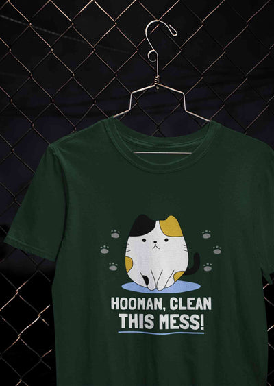 Human Clean This Mess Funny Mens Half Sleeves T-shirt- FunkyTeesClub