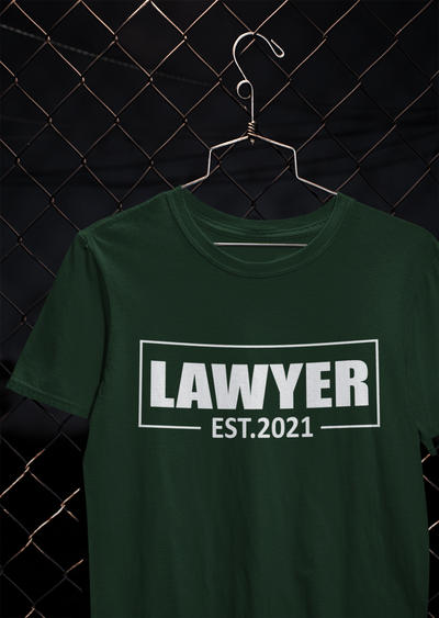 Lawyer Estd 2021 Mens Half Sleeves T-shirt- FunkyTeesClub