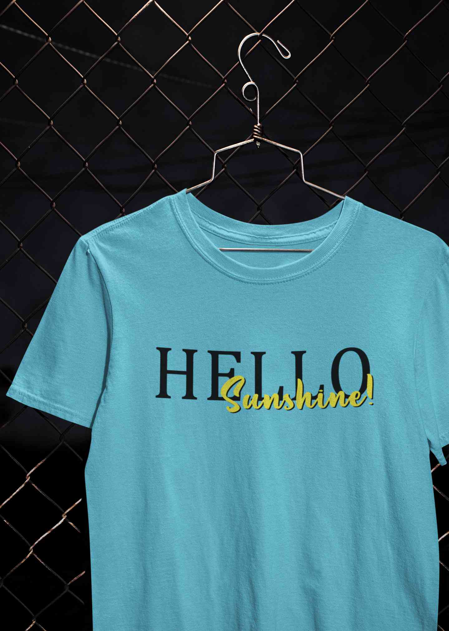 Hello Sunshine Typography Women Half Sleeves T-shirt- FunkyTeesClub