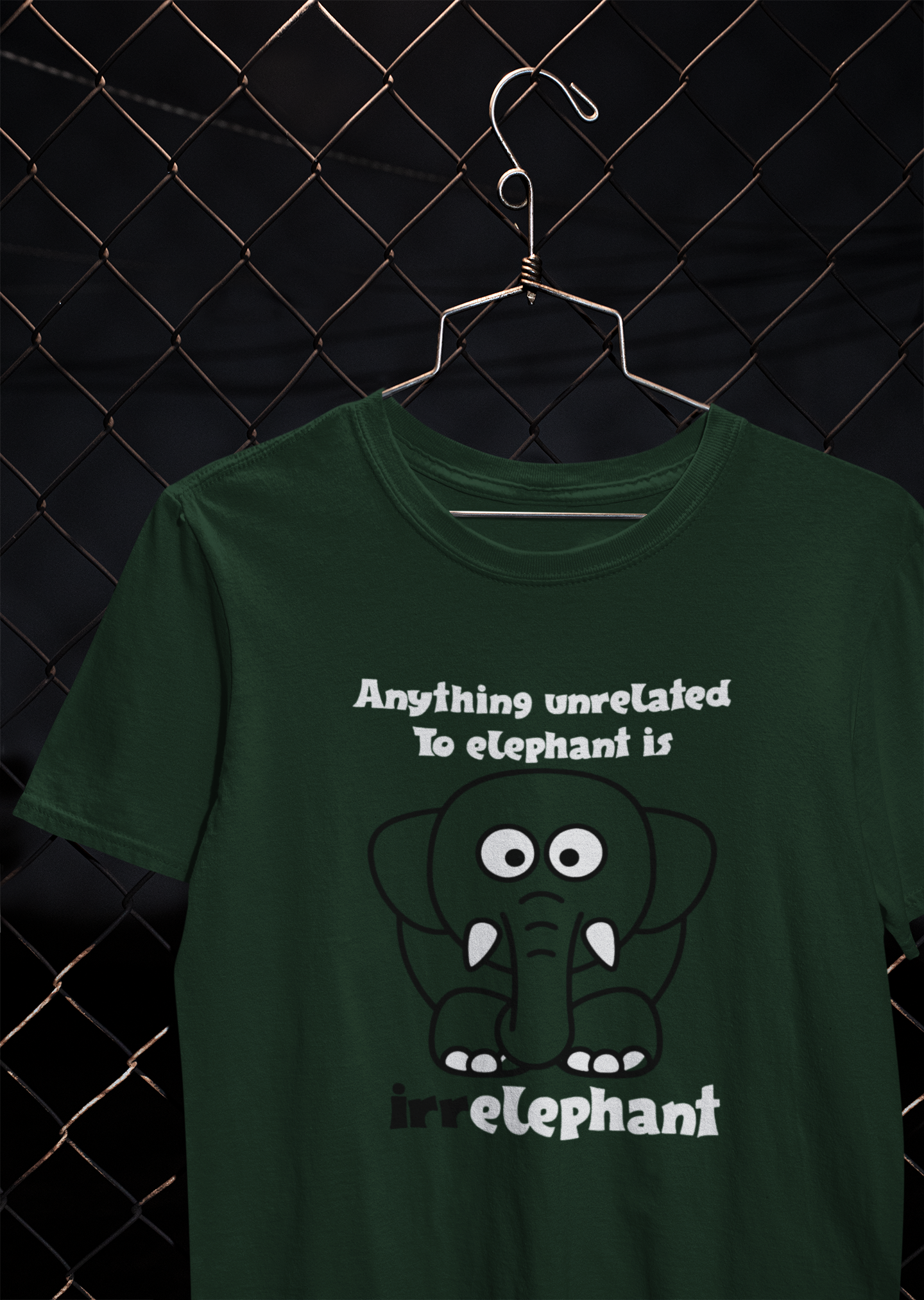 Irrelephant Funny Mens Half Sleeves T-shirt- FunkyTeesClub