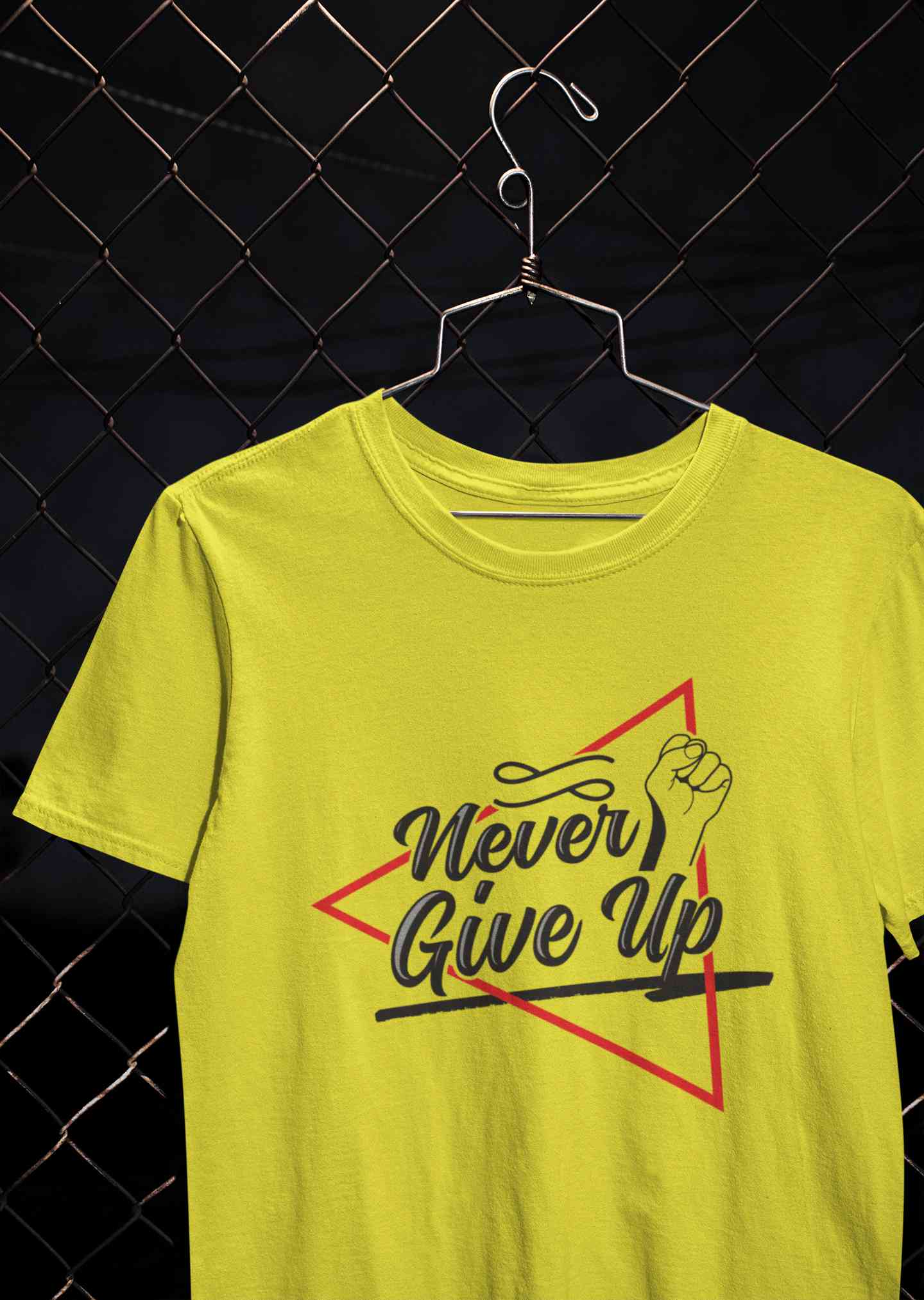 Never Give Up Women Half Sleeves T-shirt- FunkyTeesClub