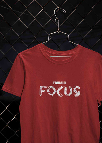 Remain Focus Minimals  Mens Half Sleeves T-shirt- FunkyTeesClub