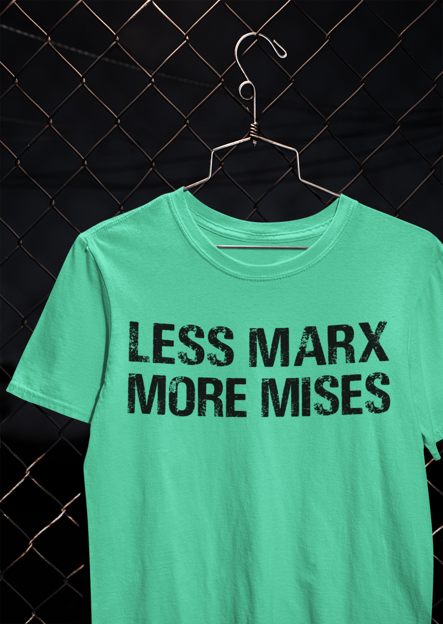 Libertarian Anti Socialist Less Marx More Mises Anti Government Mens Half Sleeves T-shirt- FunkyTeesClub