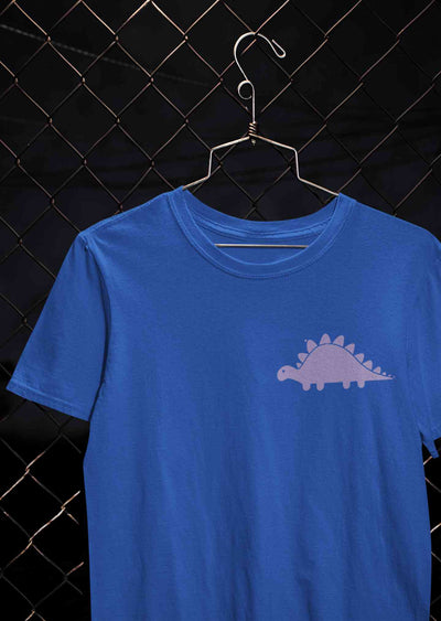 Stegosaurus Pocket Mens Half Sleeves T-shirt- FunkyTeesClub