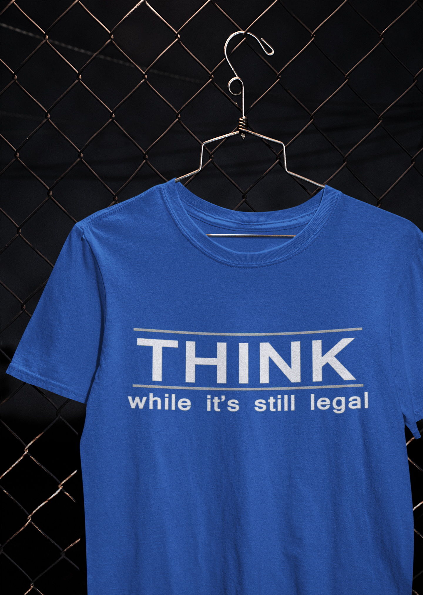 Think While Its Still Legal Anti Government Mens Half Sleeves T-shirt- FunkyTeesClub
