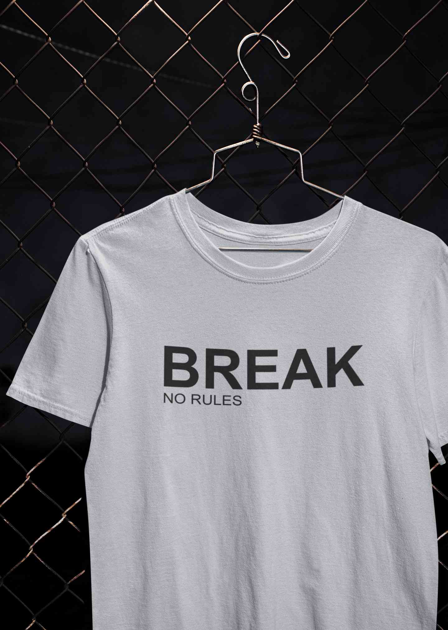 Break No Rules Mens Half Sleeves T-shirt- FunkyTeesClub
