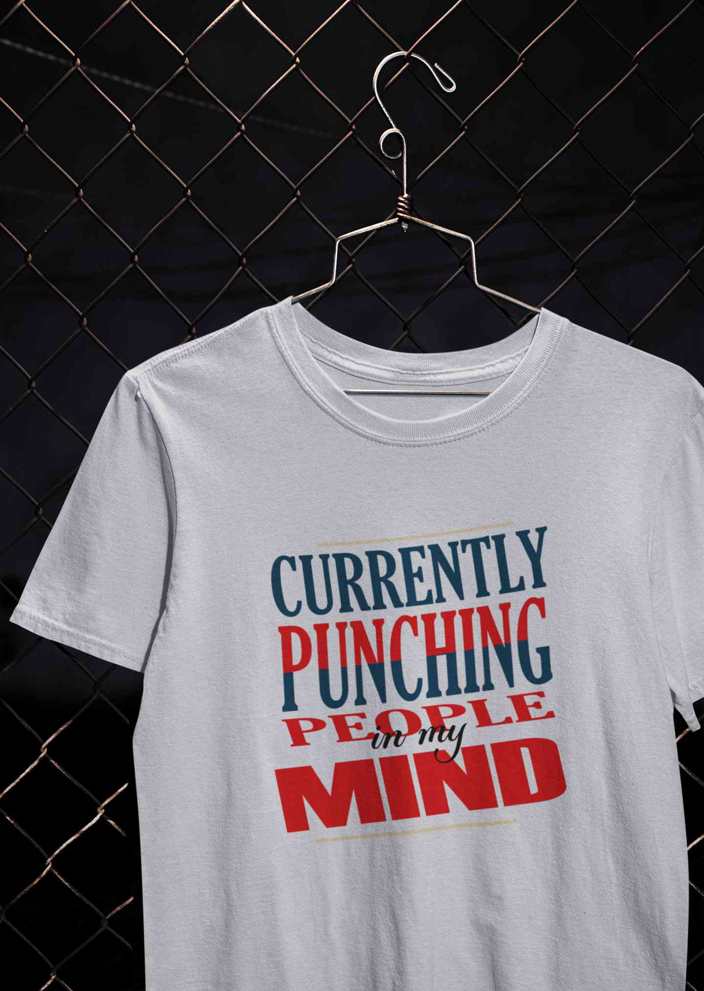 Punching People Mens Half Sleeves T-shirt- FunkyTeesClub