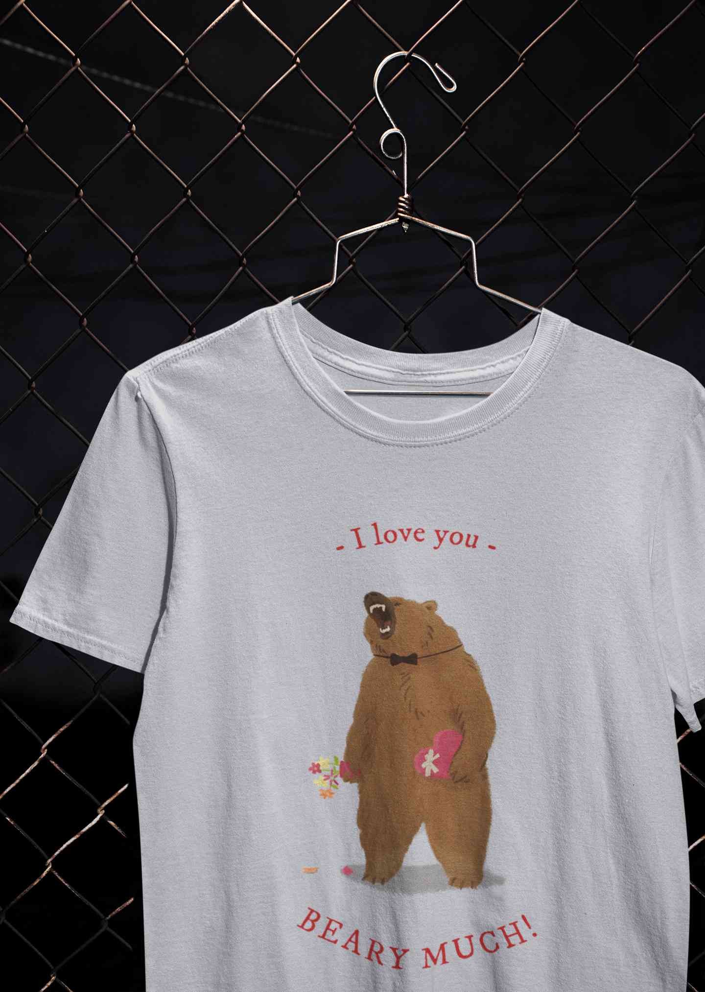 I Love You Beary Much Women Half Sleeves T-shirt- FunkyTeesClub