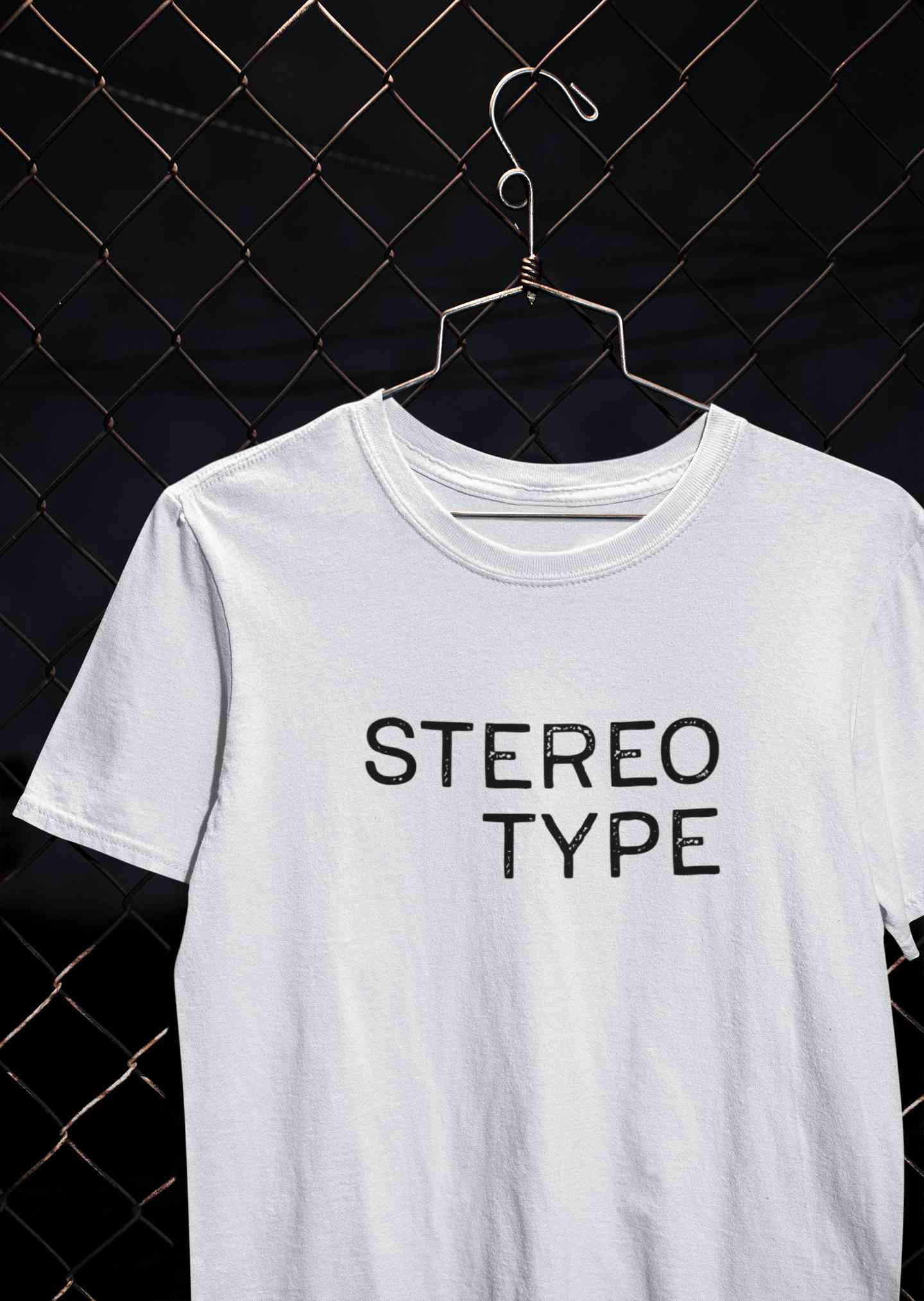 Stereotype Typography Mens Half Sleeves T-shirt- FunkyTeesClub