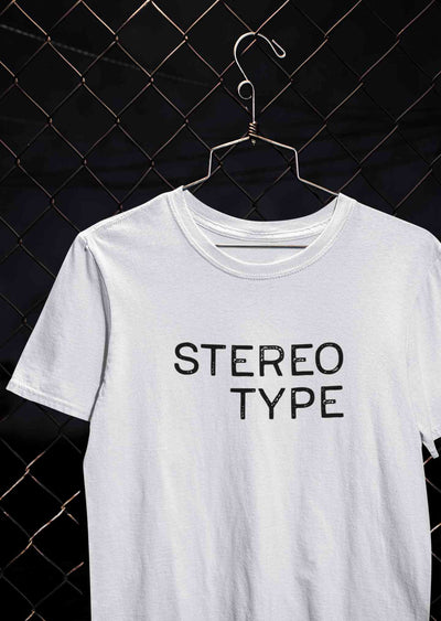 Stereotype Typography Mens Half Sleeves T-shirt- FunkyTeesClub