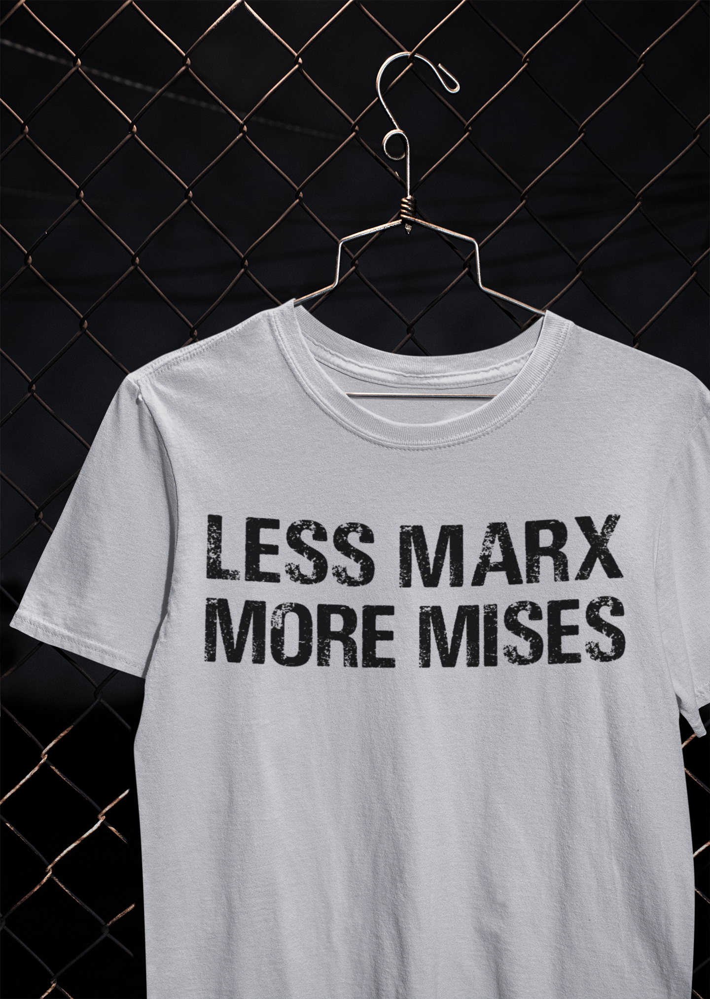 Libertarian Anti Socialist Less Marx More Mises Anti Government Women Half Sleeves T-shirt- FunkyTeesClub