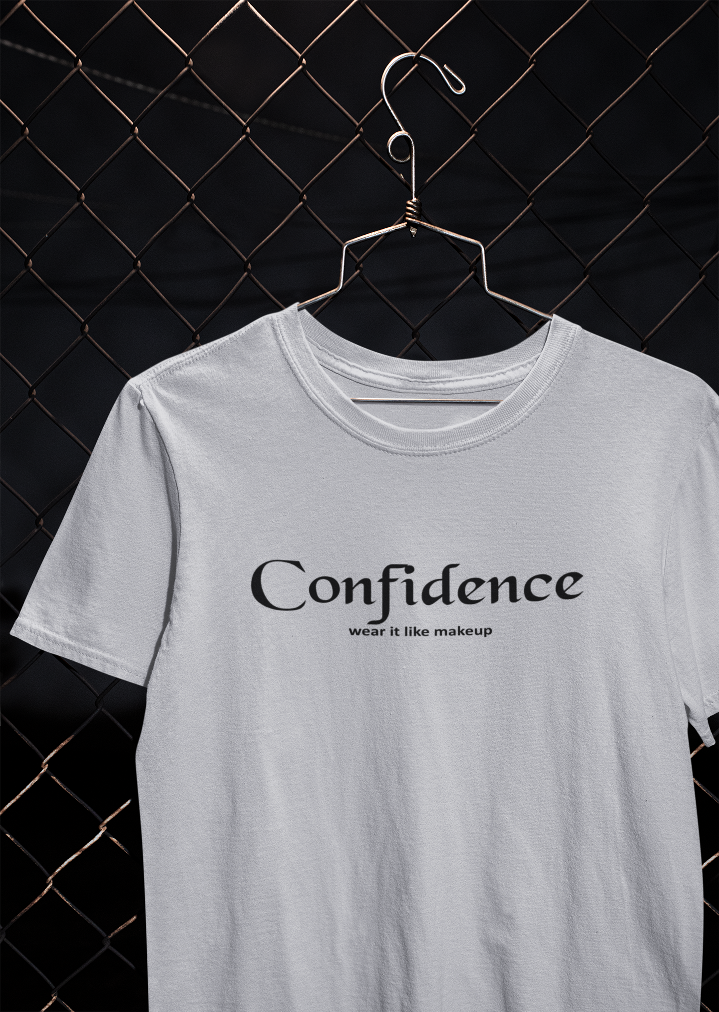 Confidence Wear It Like Makeup Quotes Mens Half Sleeves T-shirt- FunkyTeesClub