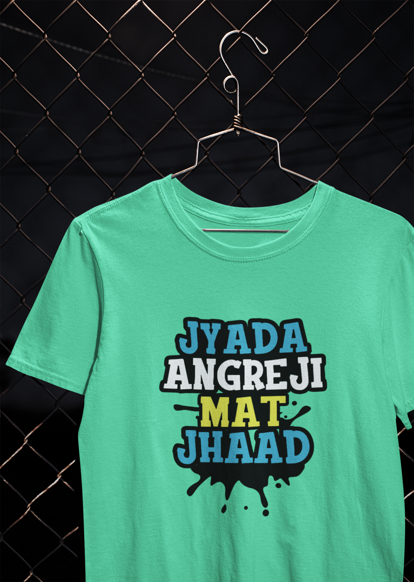 Angreji Mat Jhaad Desi Mens Half Sleeves T-shirt- FunkyTeesClub