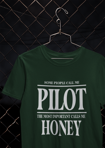 Some People Calls Me Pilot Mens Half Sleeves T-shirt- FunkyTeesClub