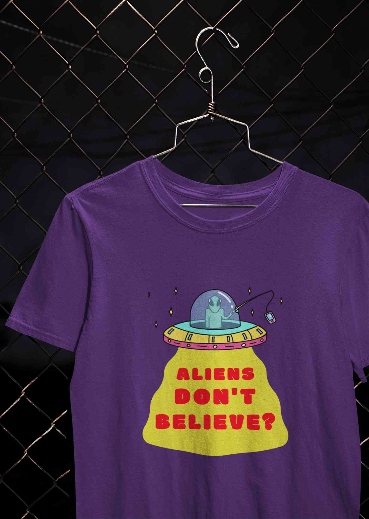 Aliens Do Not Beleive Women Half Sleeves T-shirt- FunkyTeesClub