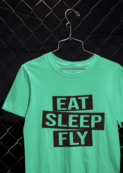 Eat Sleep Fly Pilot Women Half Sleeves T-shirt- FunkyTeesClub